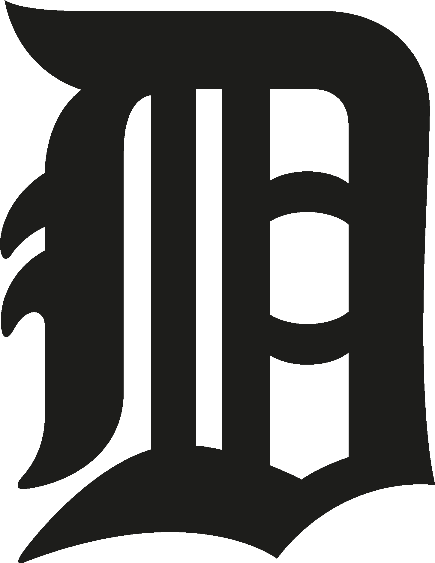 Detroit Tigers Black Logo Vector Logo